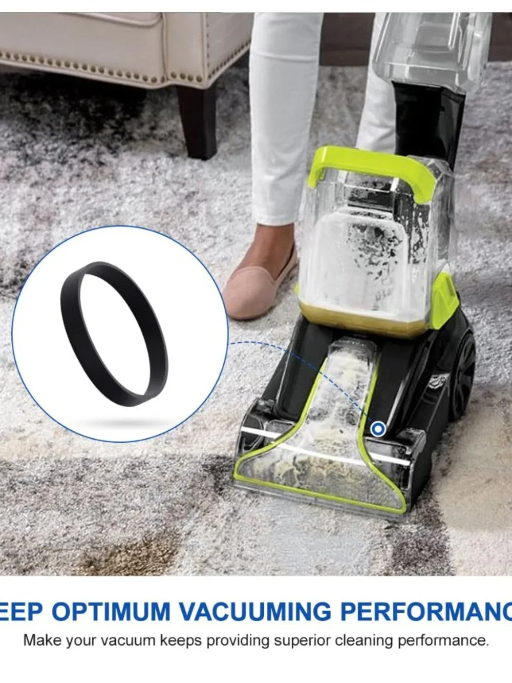 LANMU Replacement Belts Compatible with Bissell PowerForce/TurboClean PowerBrush